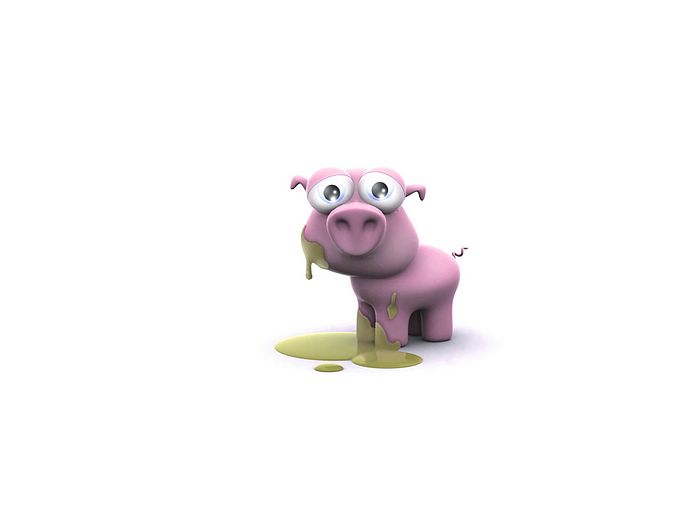 3d Animal Cartoons Little Pig Funny Cartoon Wallpaper