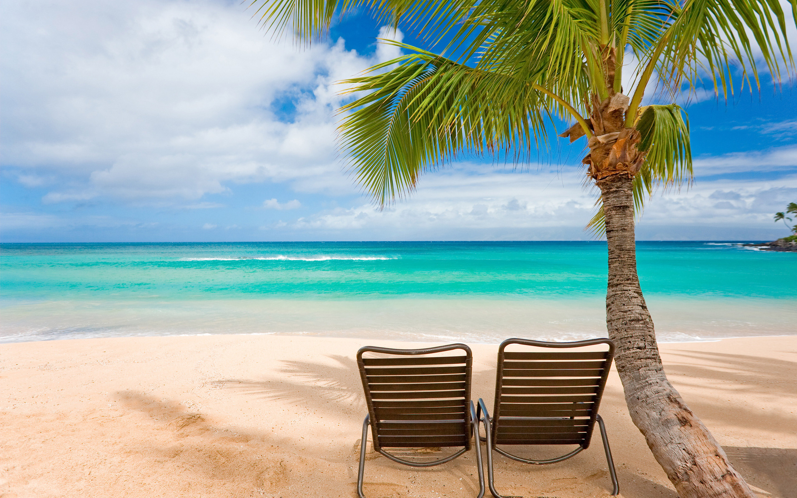 Tropical Beach Chair Wallpaper