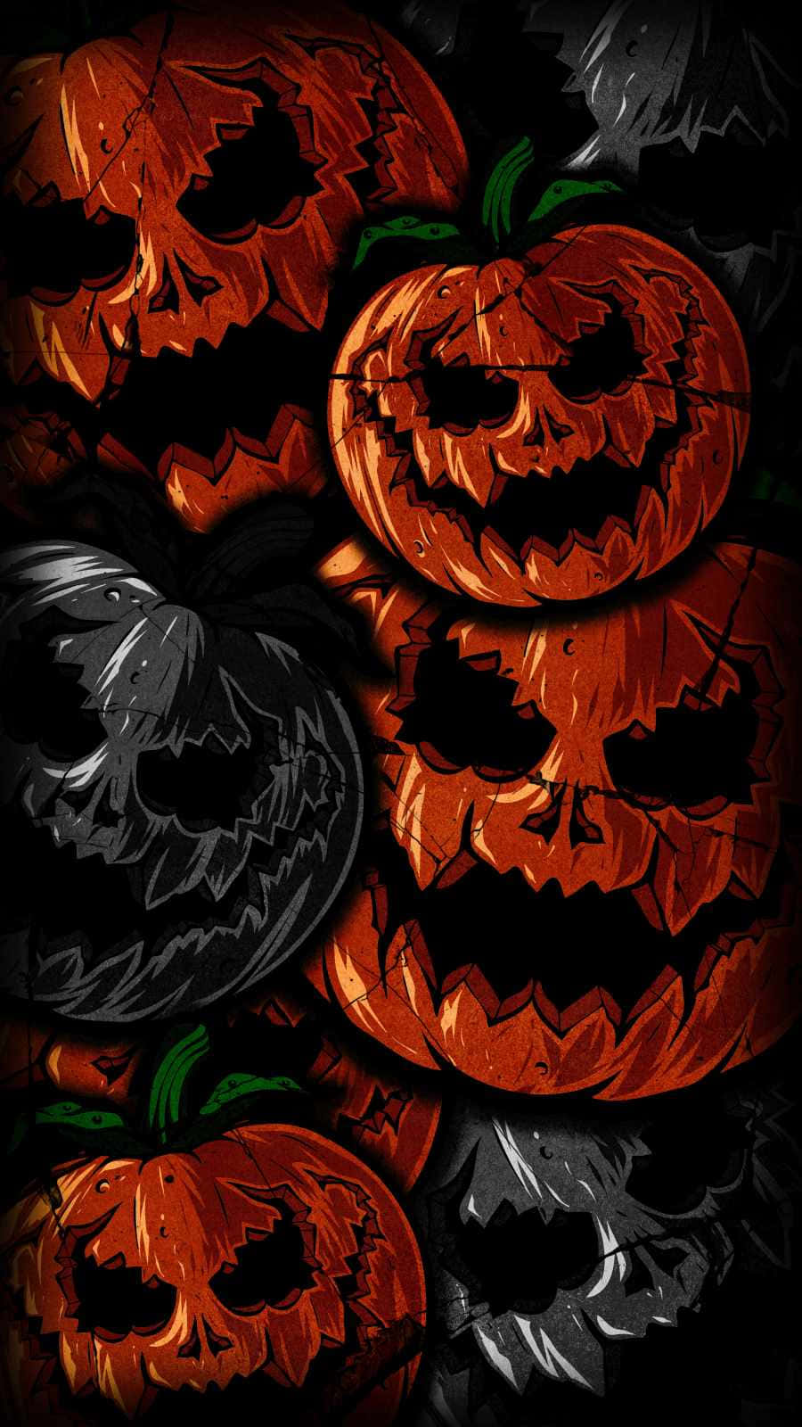Spooky Halloween Night With A Dash Of Fall Color Wallpaper