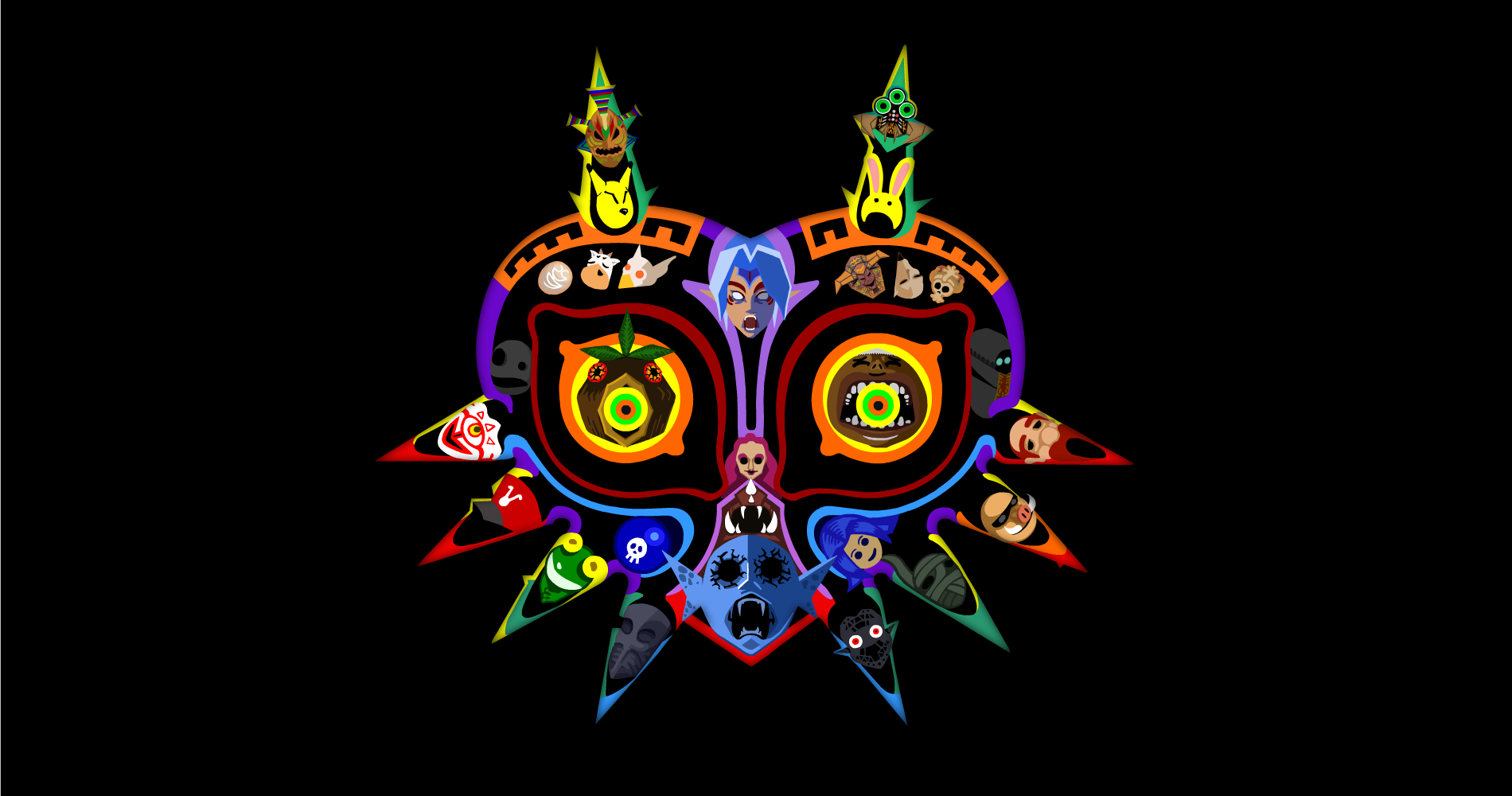 Majora S Mask Wallpaper Featuring All The Masks X Post