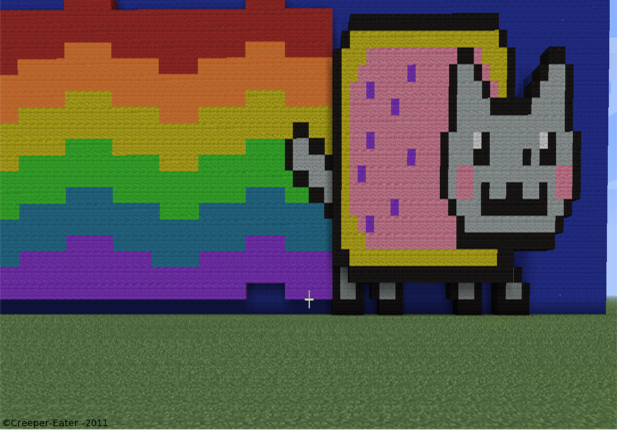 Nyan Cat Minecraft Wallpaper By Creeper Eater