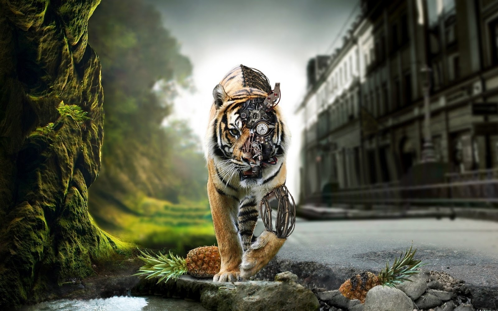 Futur Tiger HD Wallpaper