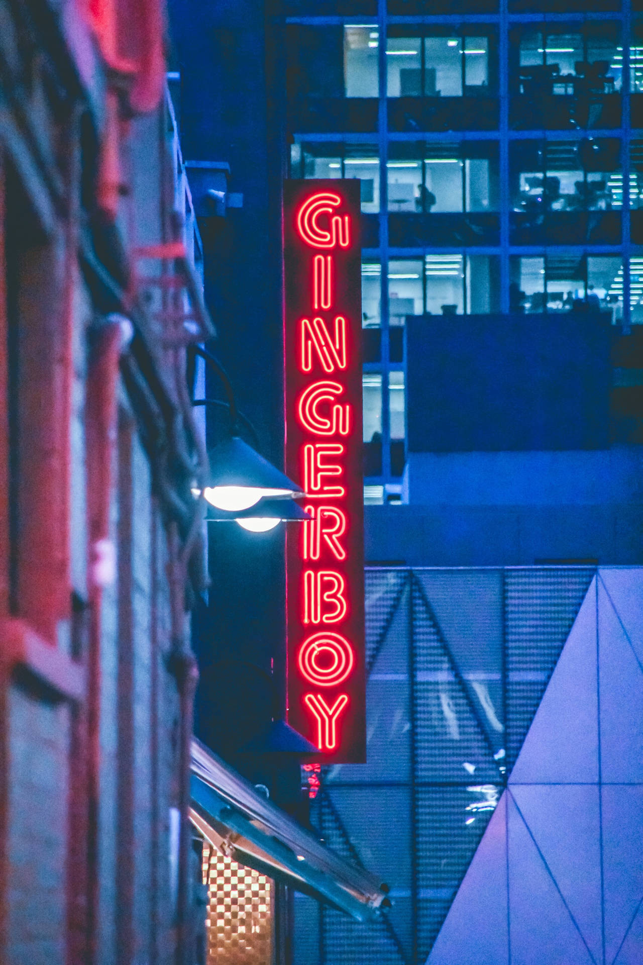 Neon Blue Aesthetic Of The iPhone Wallpaper