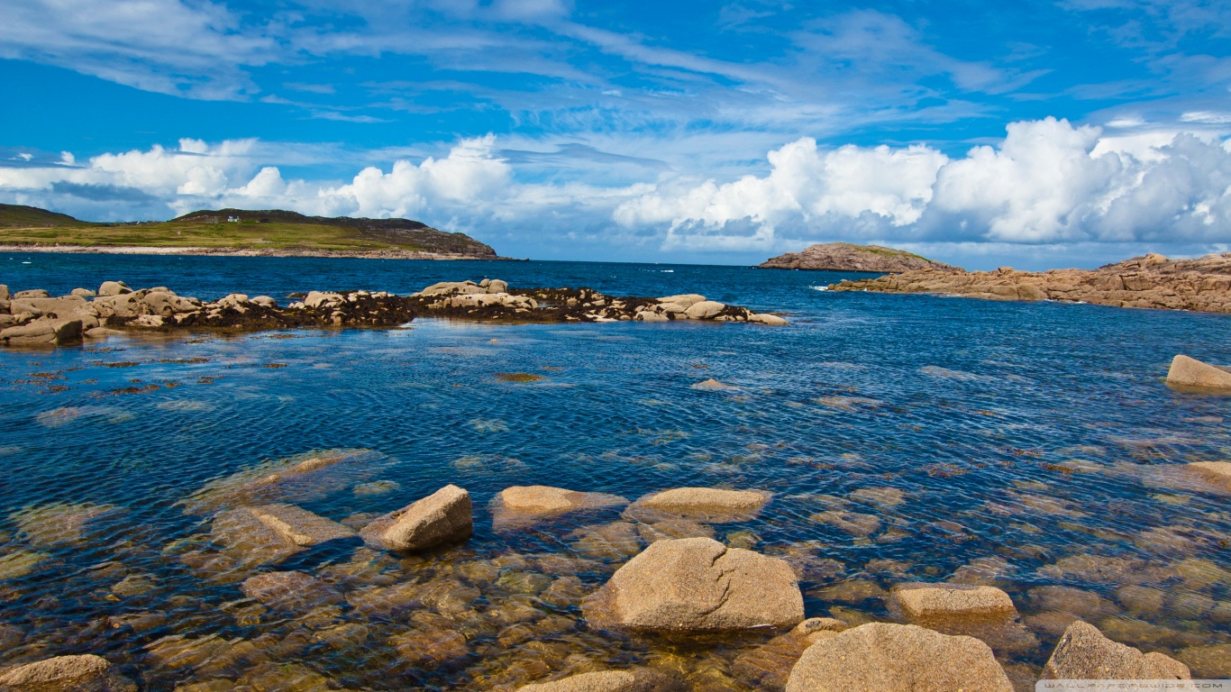 Coast Cruit Island Donegal Ireland HD desktop wallpaper High 1366x768