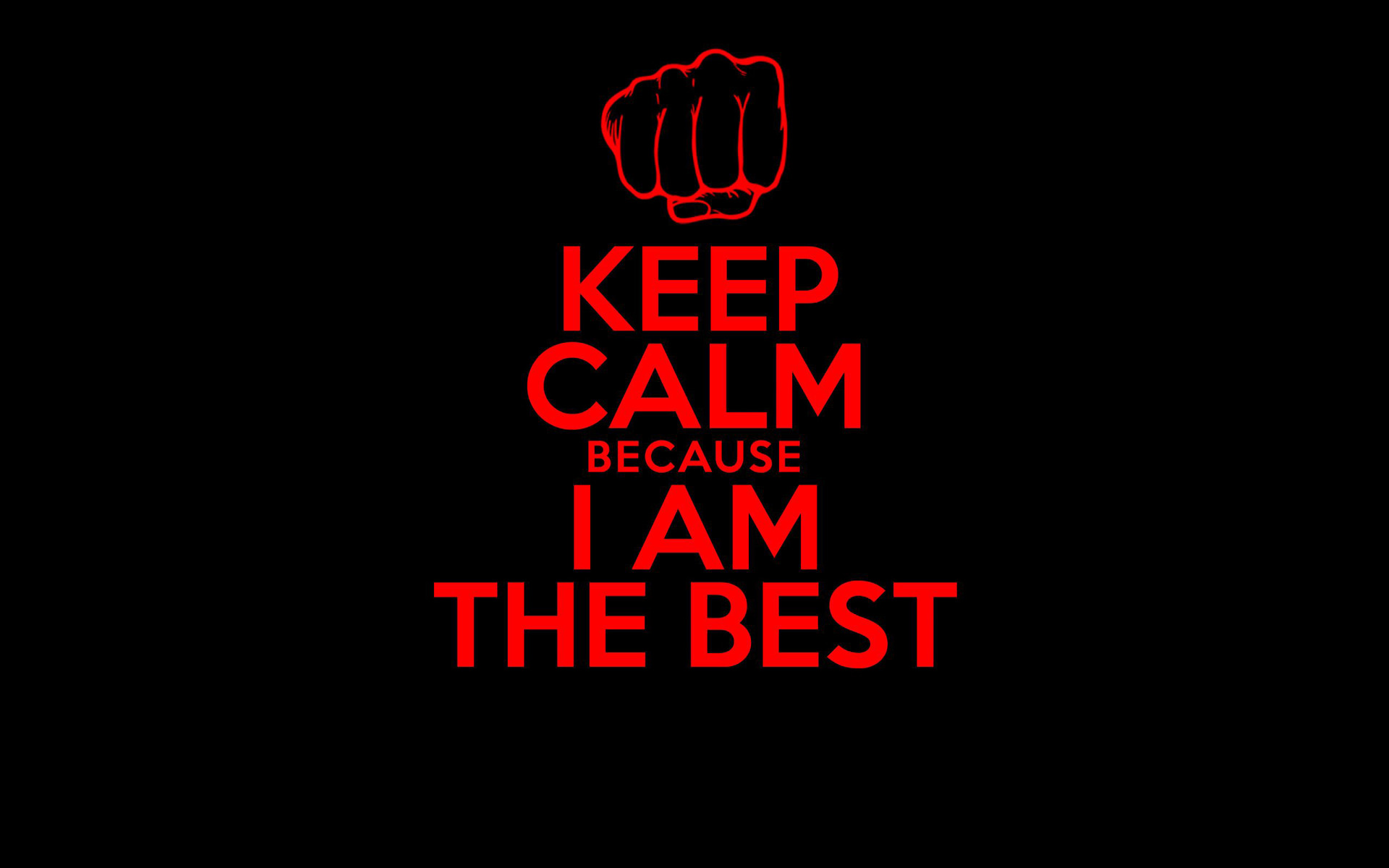 Keep Calm I Am The Best Wallpaper