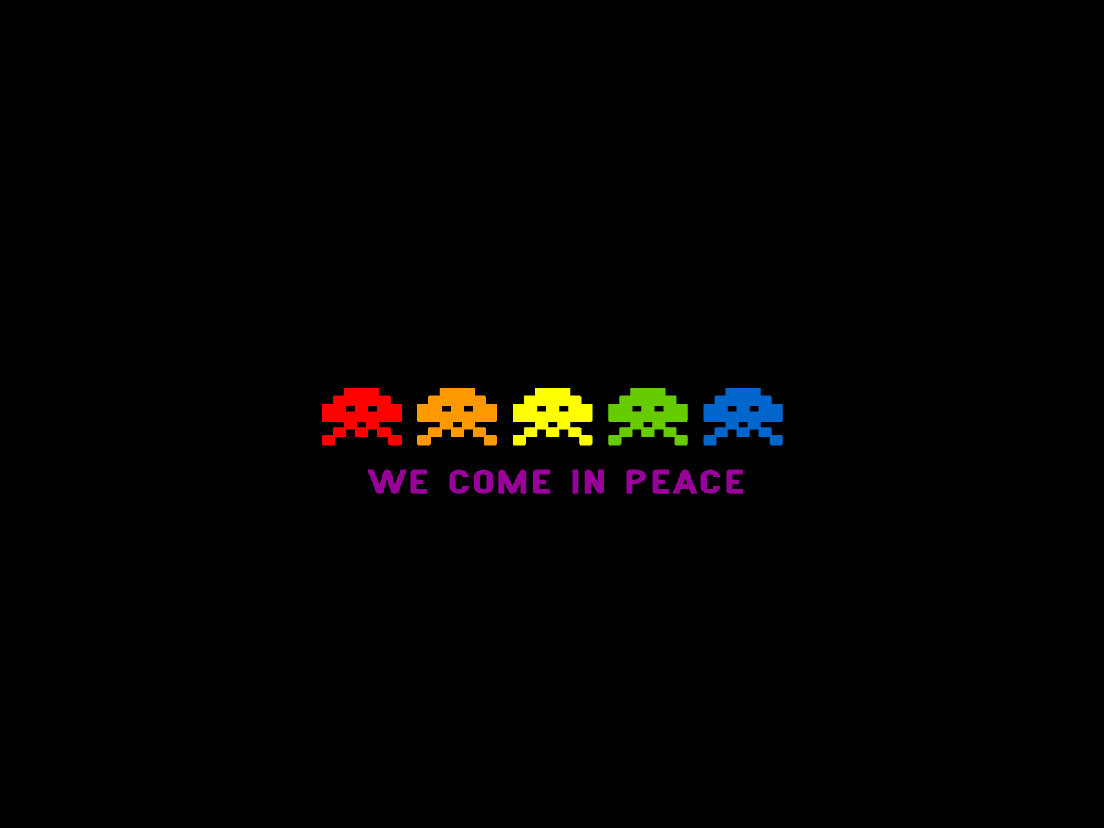 Space Invaders We E In Peace Wallpaper