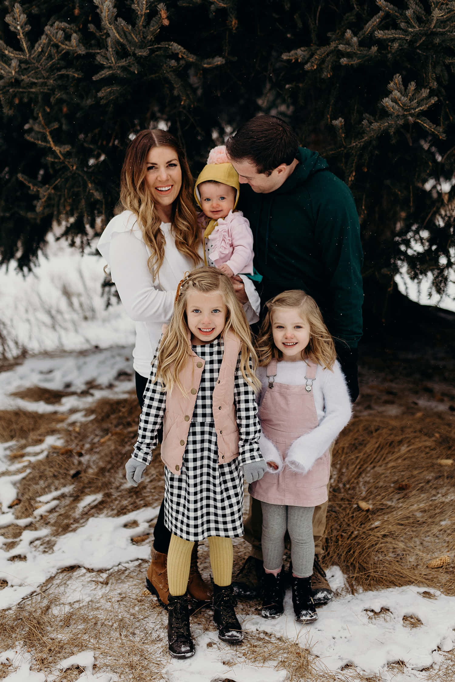 Cute Family During Winter Picture Wallpaper