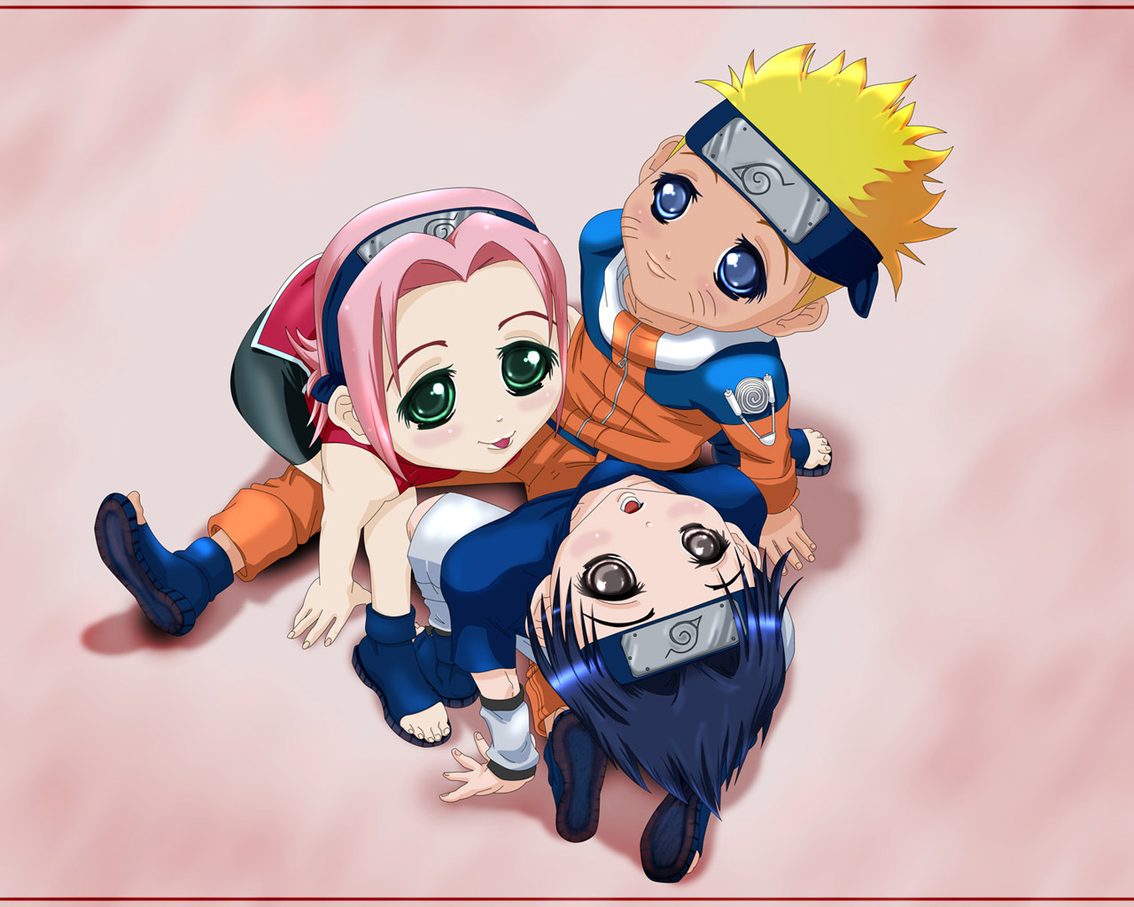 Naruto Uzumaki Gallery Sakura And Sasuke Chibi Wallpaper