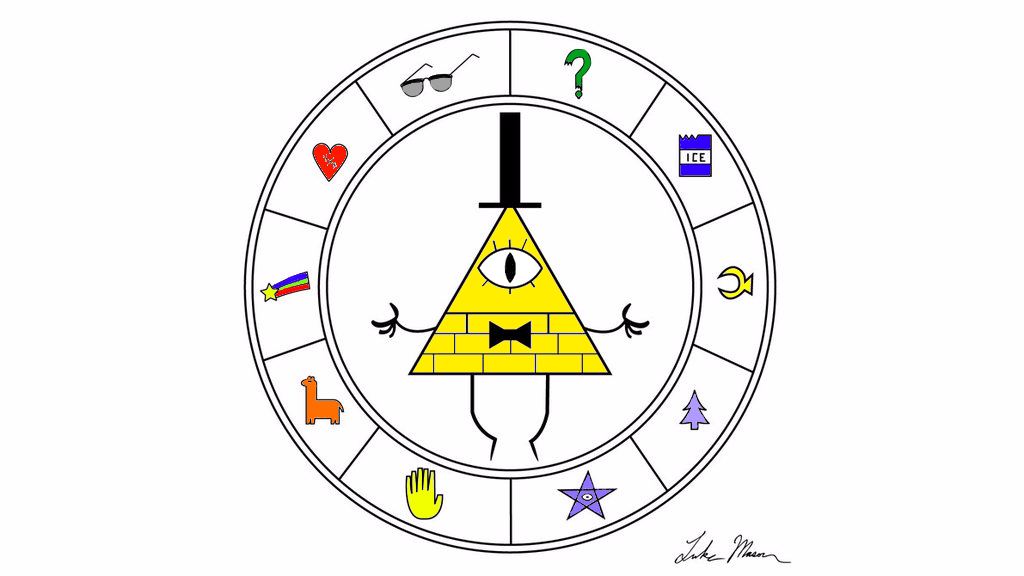 Bill Cipher Wheel Colored By R8ted R