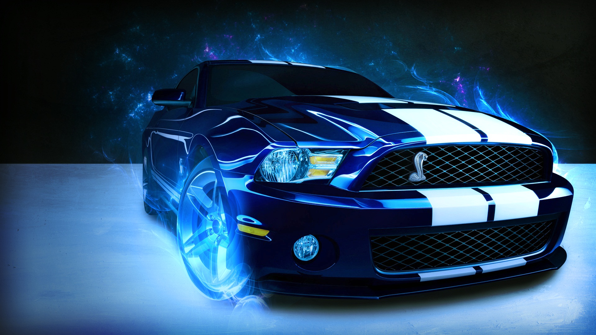 Mustang Ford Shelby Wallpaper Blue NeoHDwalls