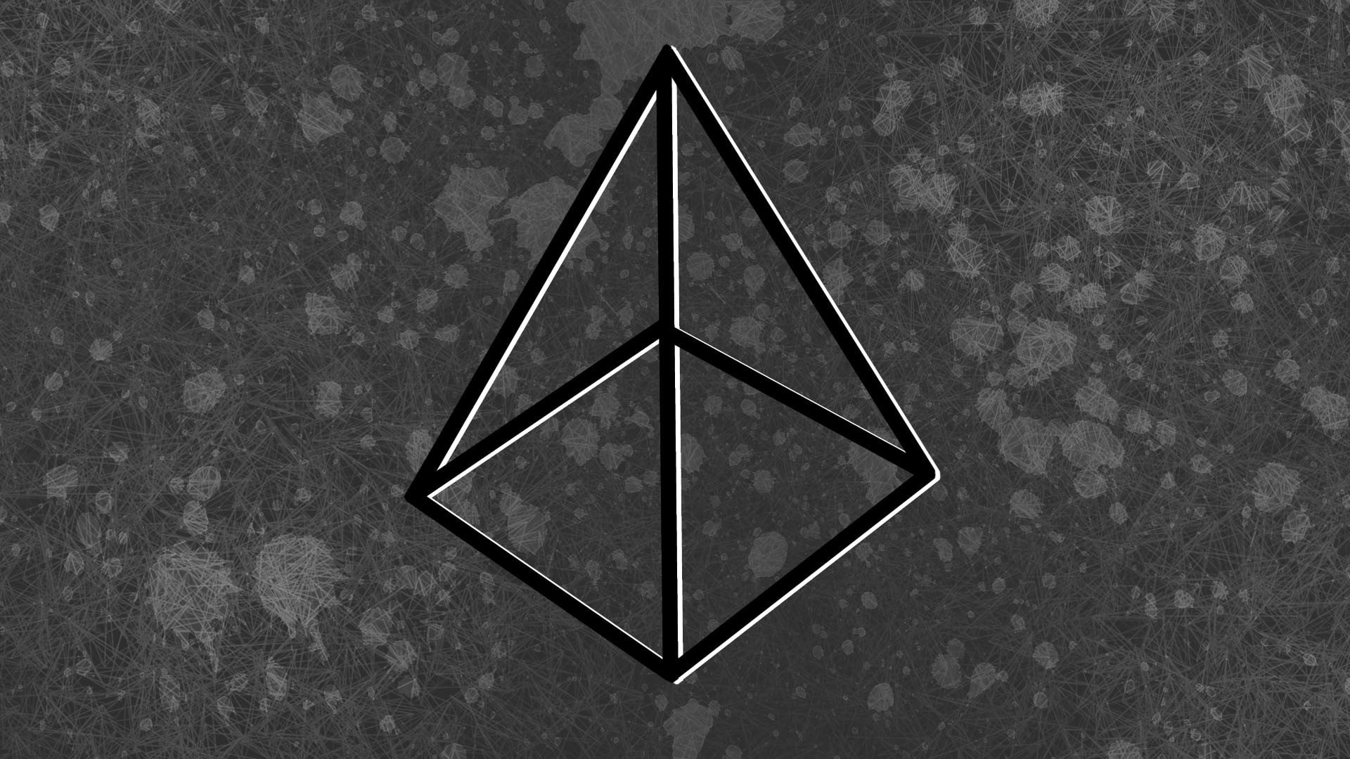 Etherium Logo Abstract Optical Illusion Geometry Monochrome HD