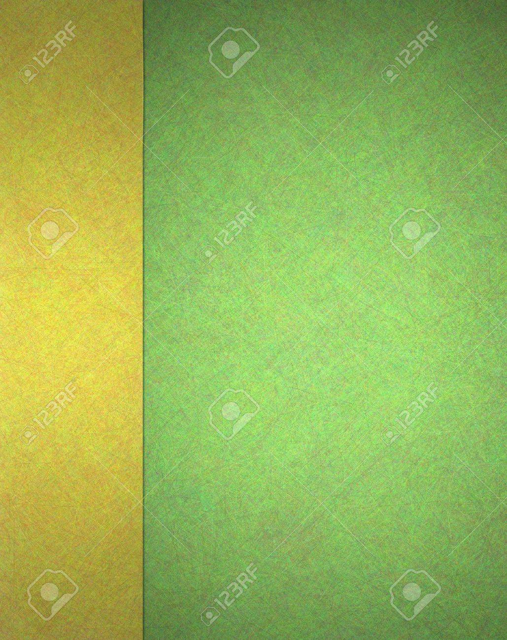 Gold Green Background Book Cover Or Web Template With Sidebar
