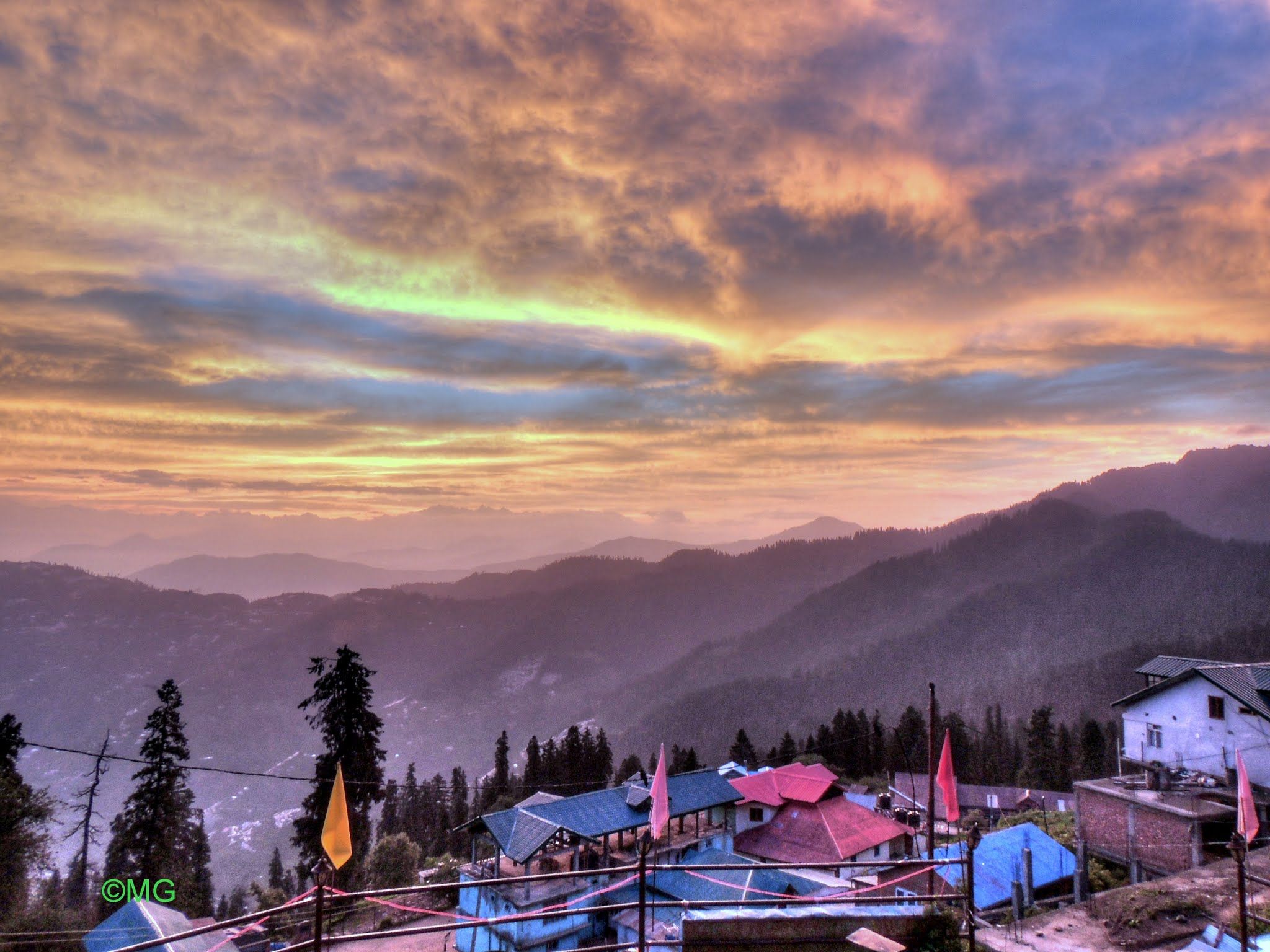 Shimla Beautiful Hill And Dramatic Sky HD Desktop Mobile