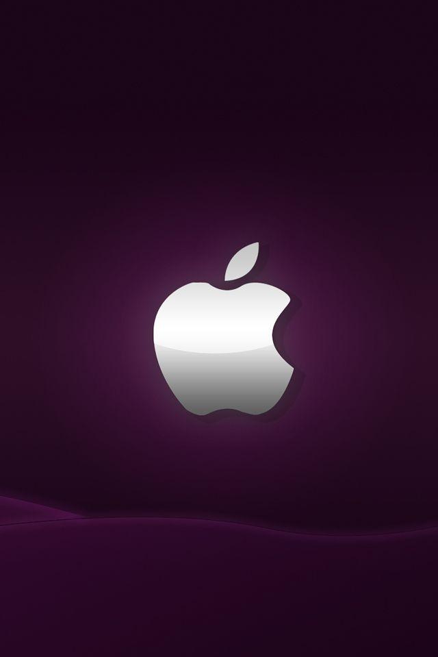 Purple Apple iPhone Wallpaper HD Logo