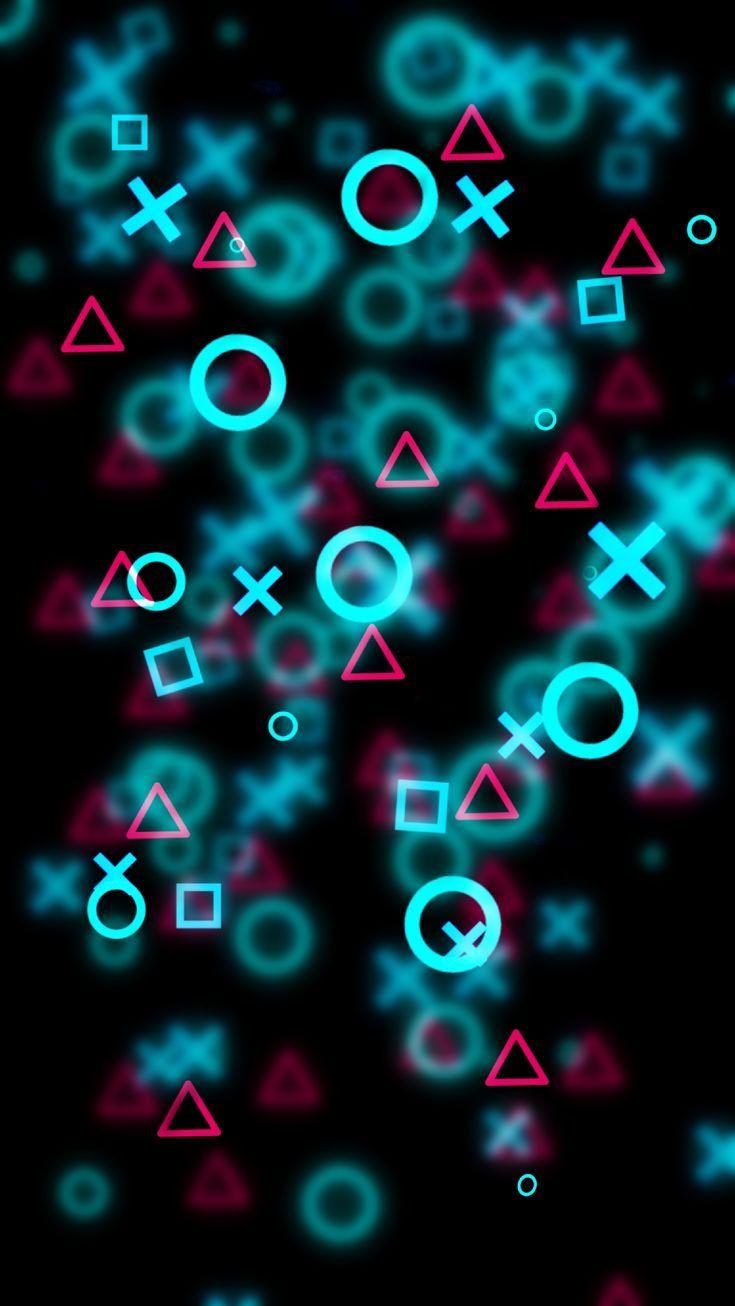 Ps5 Symbols 3d Flash Wallpaper Neon Phone