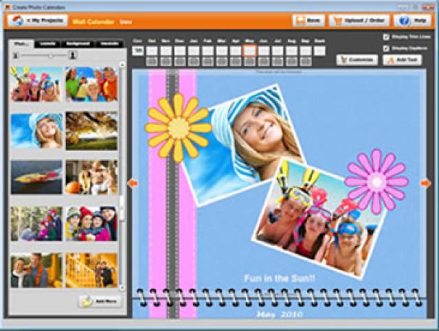 free photo desktop calendar maker