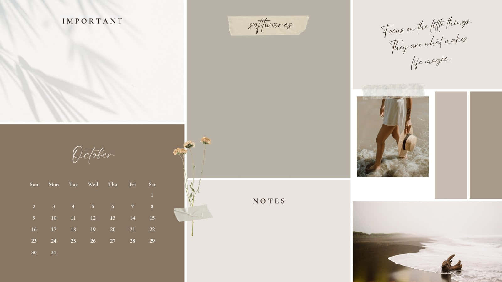 Cute Desktop Organizer Wallpaper