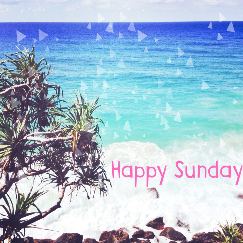 Happy Sunday Ocean Background