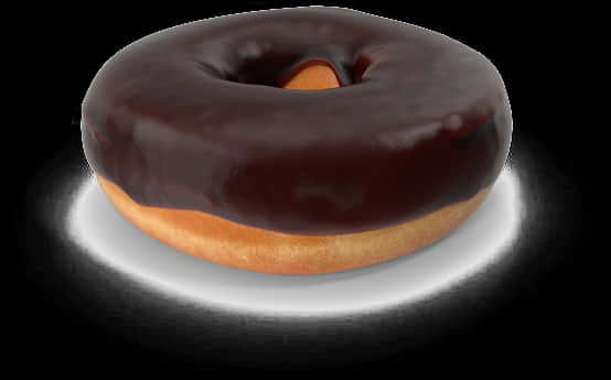 Chocolate Glazed Donut Spotlight Wallpaper