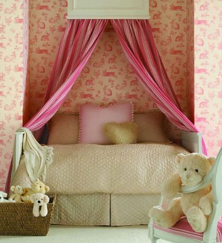 Classic Bunny Toile Double Roll Wallpaper Murals For Kids