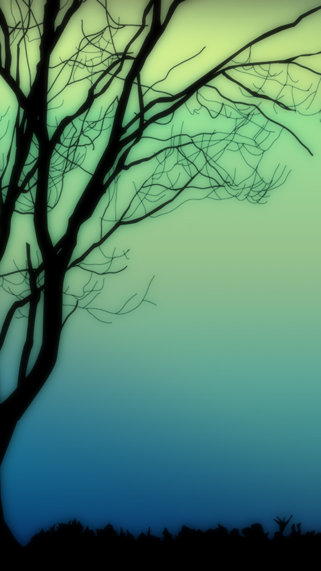 Silhouettes tree iPhone Wallpapers Free Download