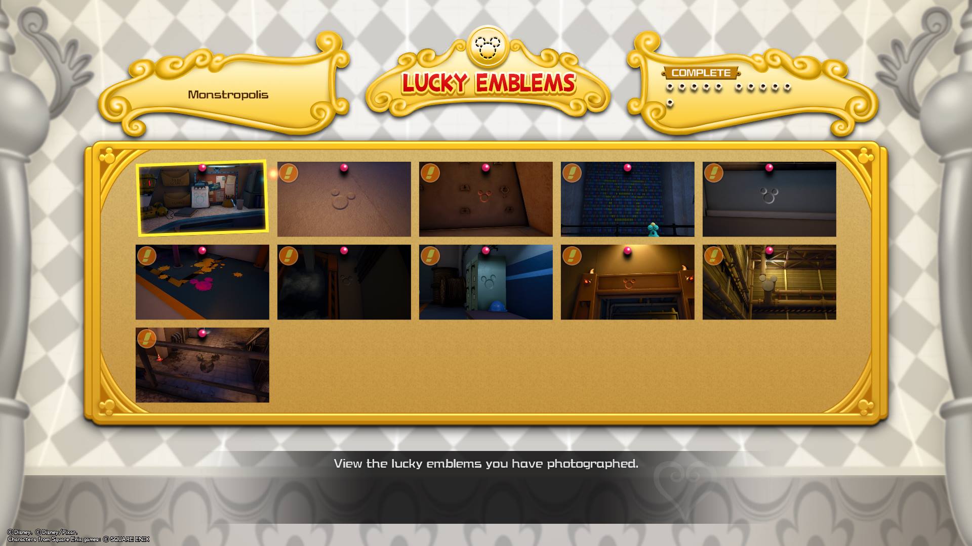 Kingdom Hearts All Lucky Emblems In Monstropolis Allgamers
