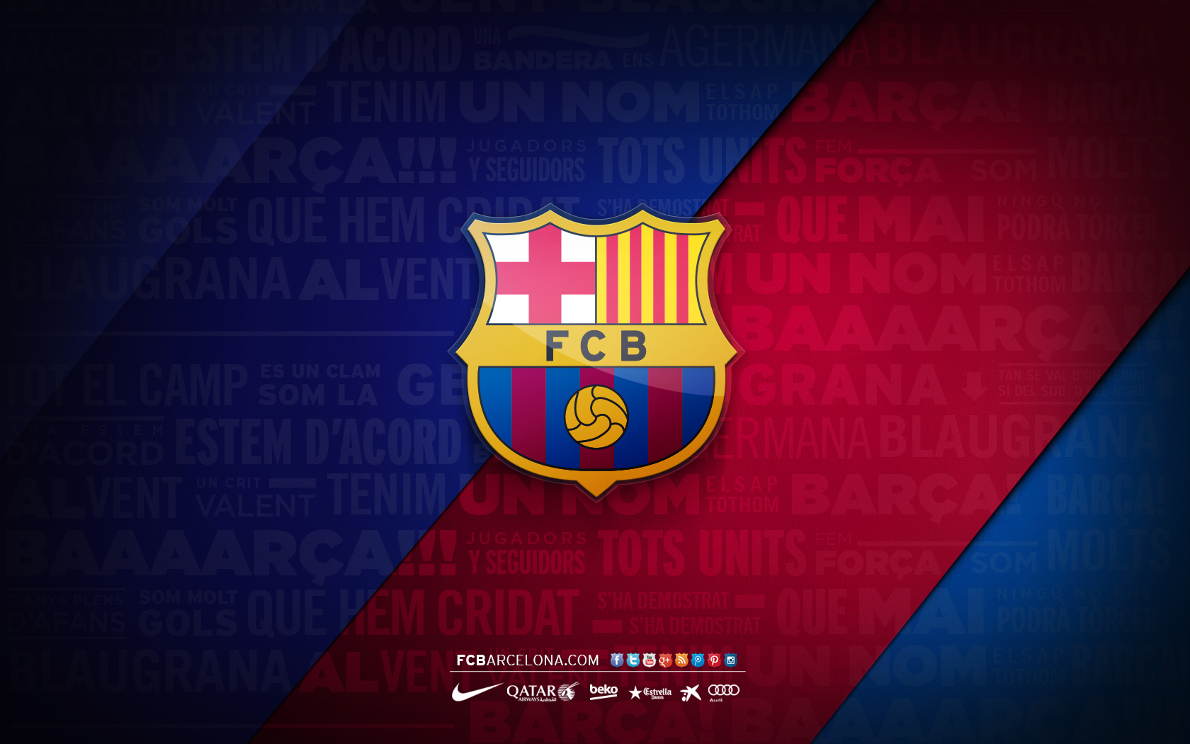 FCB crest 02   Wallpaper FC Barcelona