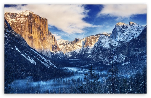 Yellowstone National Park Winter HD Desktop Wallpaper Widescreen