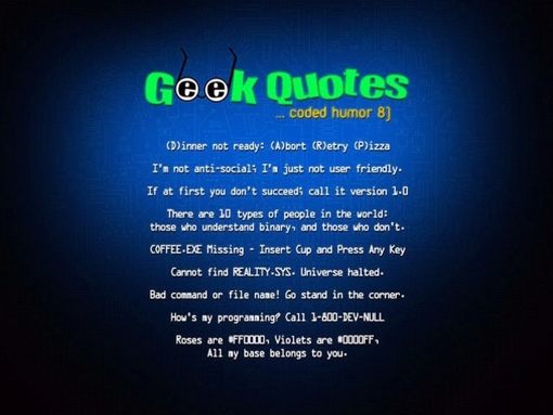 Geek Quotes Wallpaper To Your Cell Phone Puter Funny