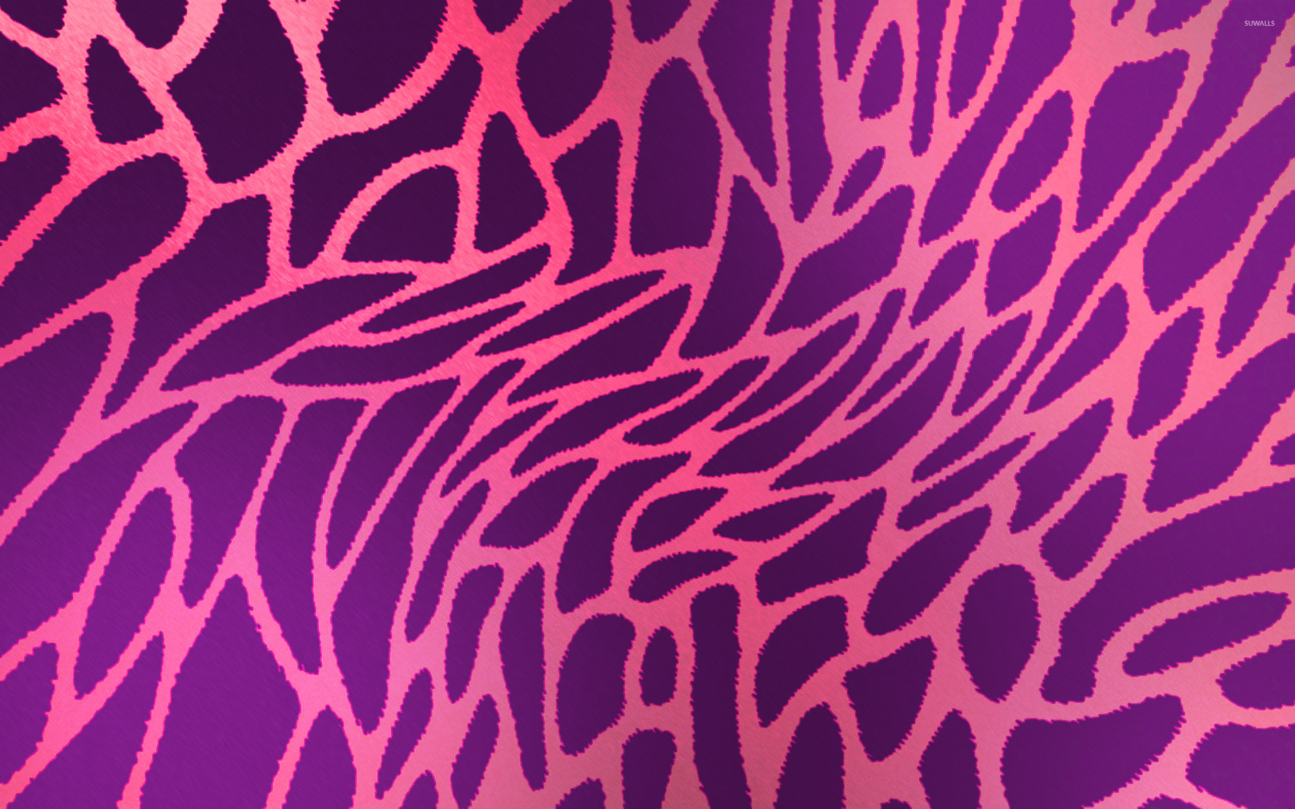 Pink And Purple Leopard Fur Wallpaper Digital Art