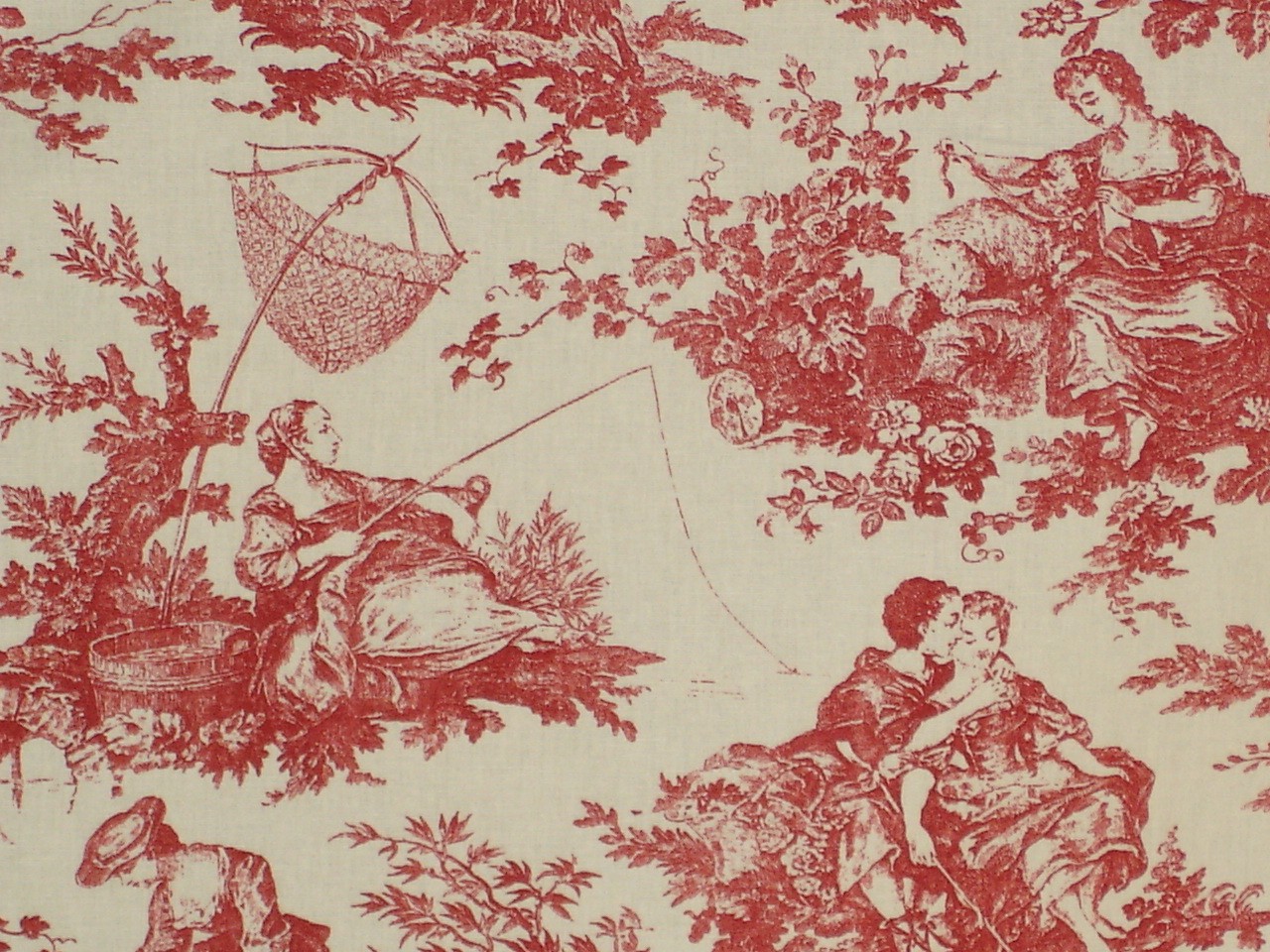 and now for crimson blood red swatches of fabulous red toile