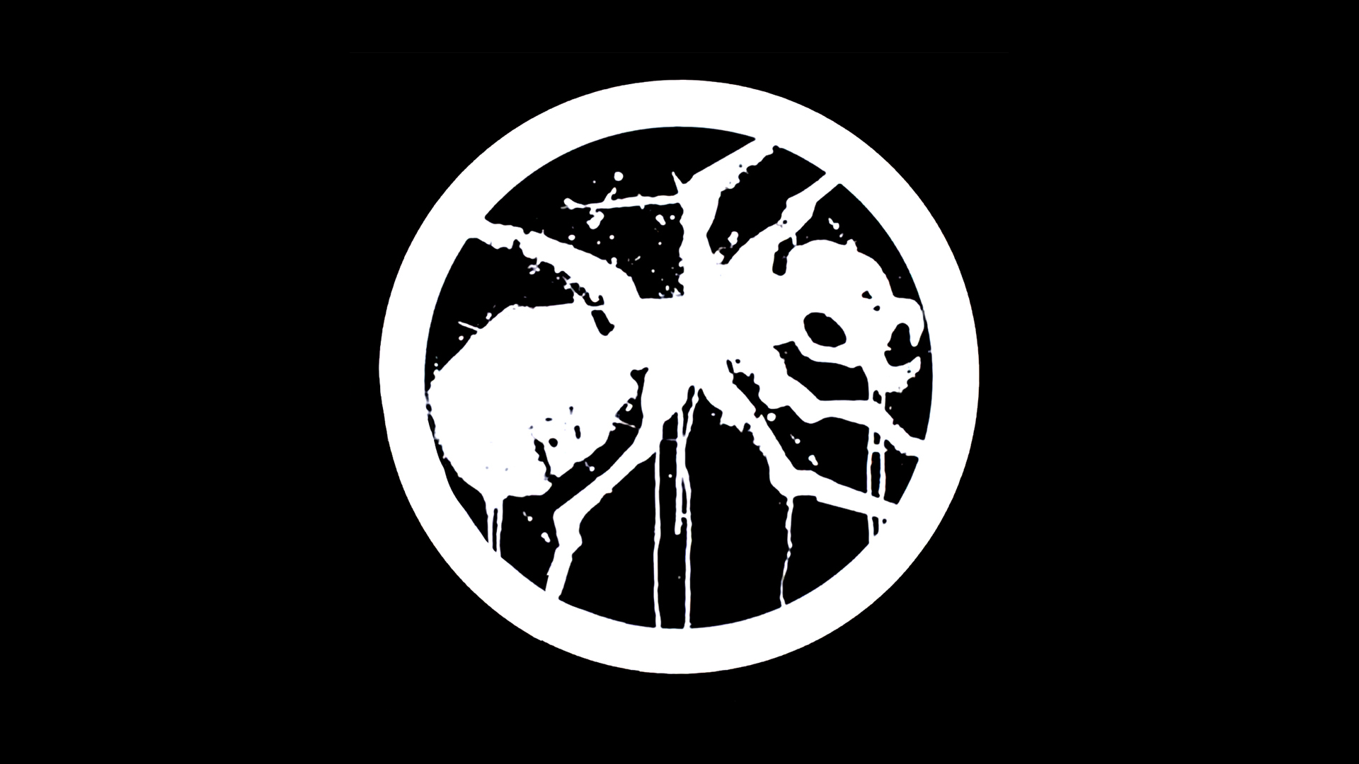 The Prodigy Ants Circle Logo Minimalism Black Background Wallpaper