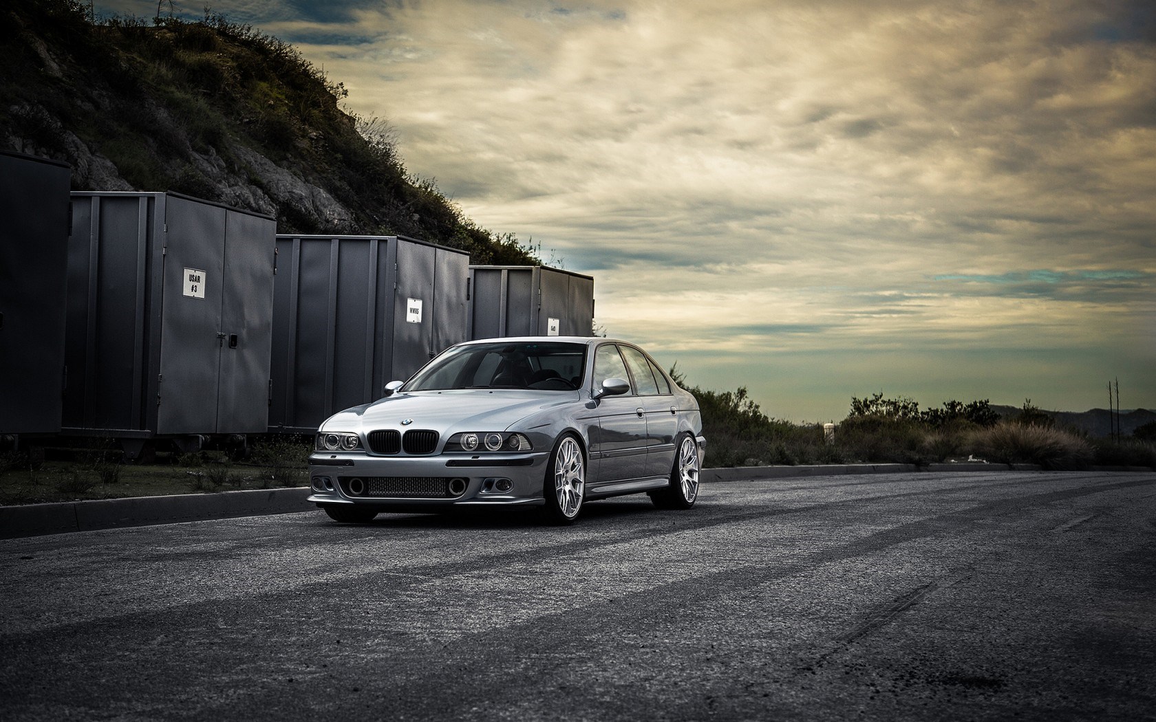 Bmw M5 E39 Road Containers Wallpaper In Transportation