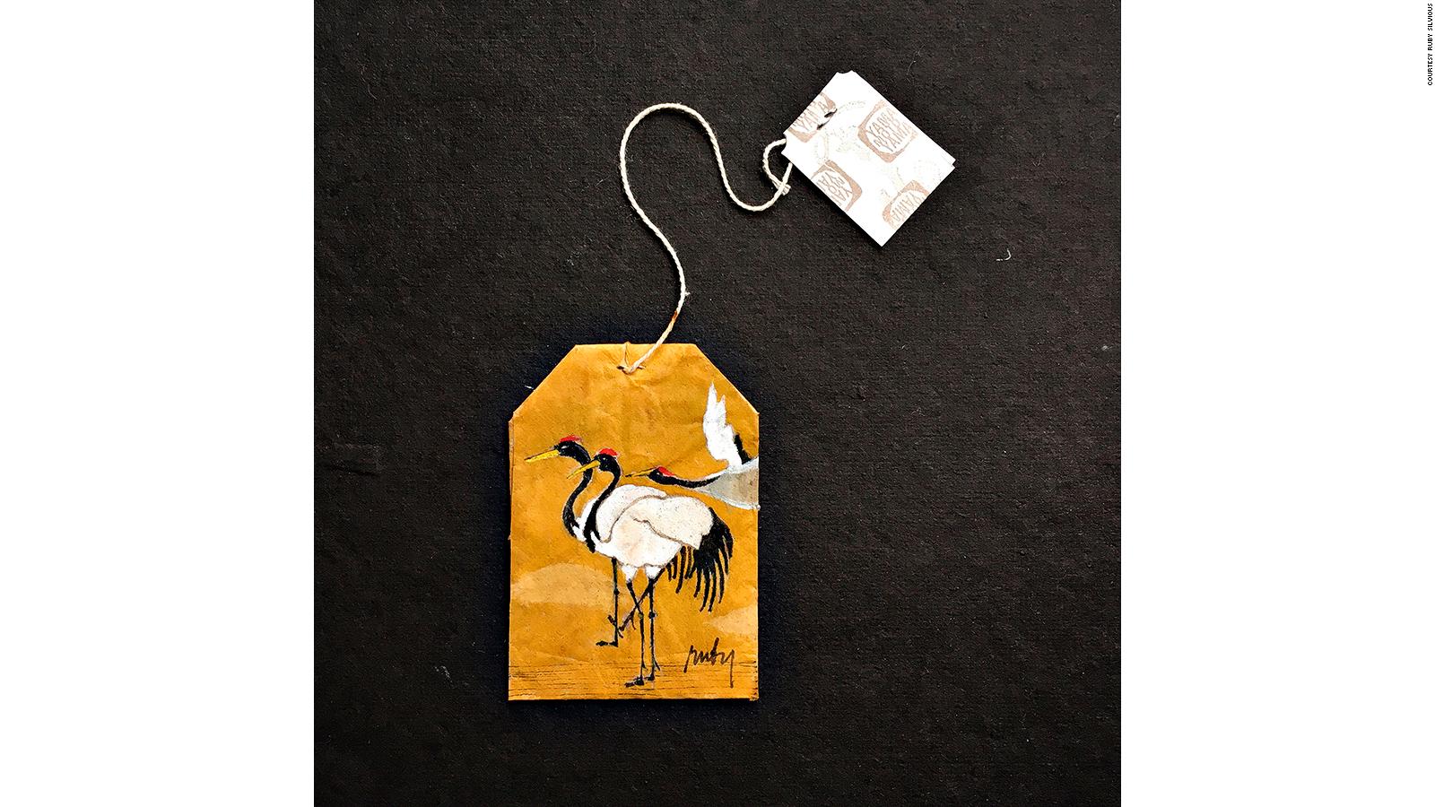 Artist Paints On Unusual S Tea Bags Cnn Travel