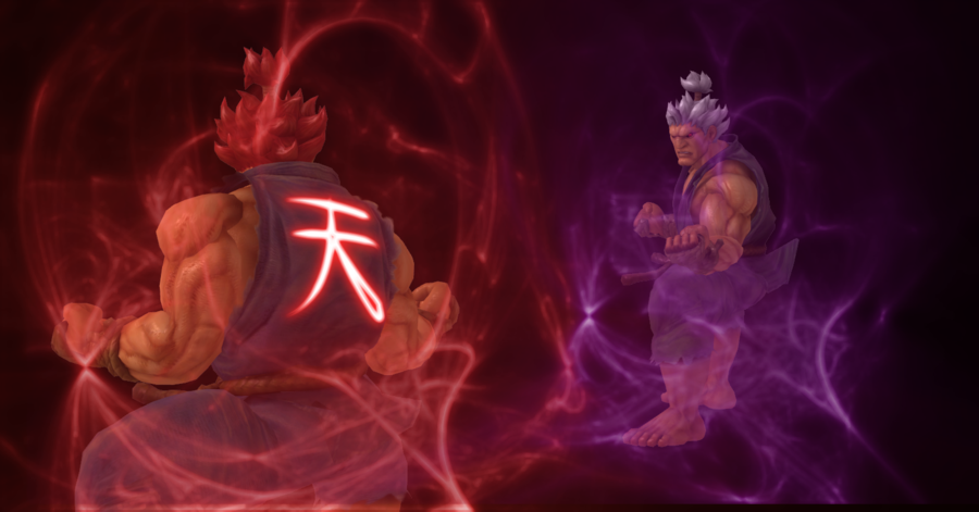 Akuma vs Shin Akuma by chiansawmassacre on