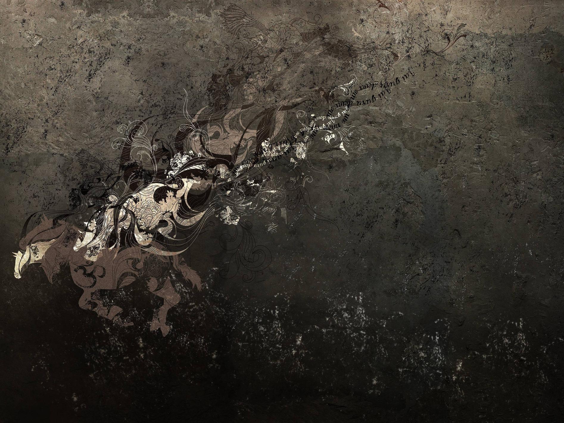 Abstract Horses Wallpaper