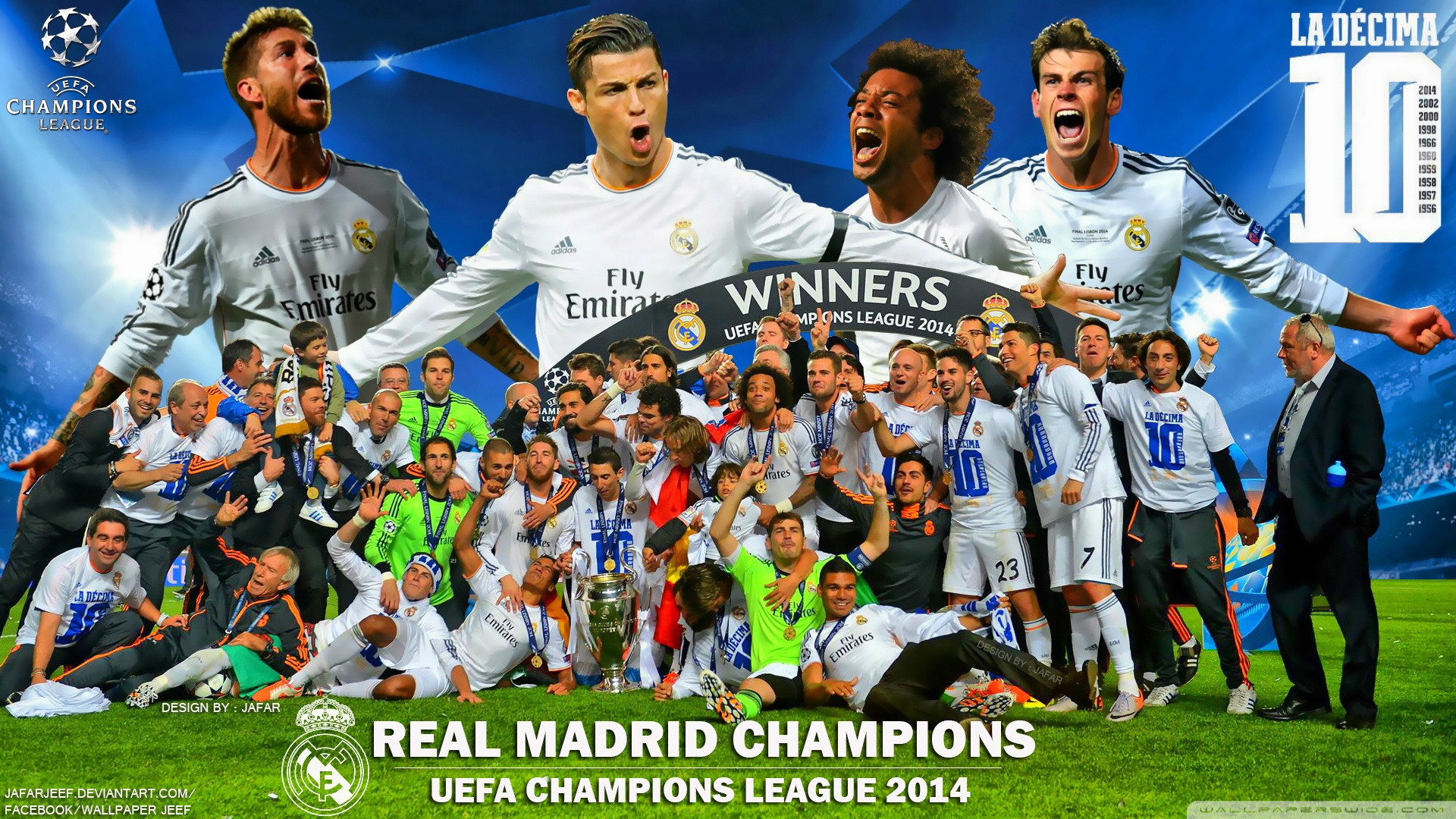New Real Madrid Winners Champions League Wallpaper Background