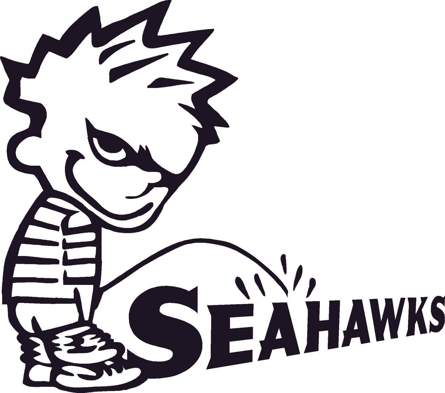 Pee On Piss Seattle Seahawks Vinyl Decal Sticker