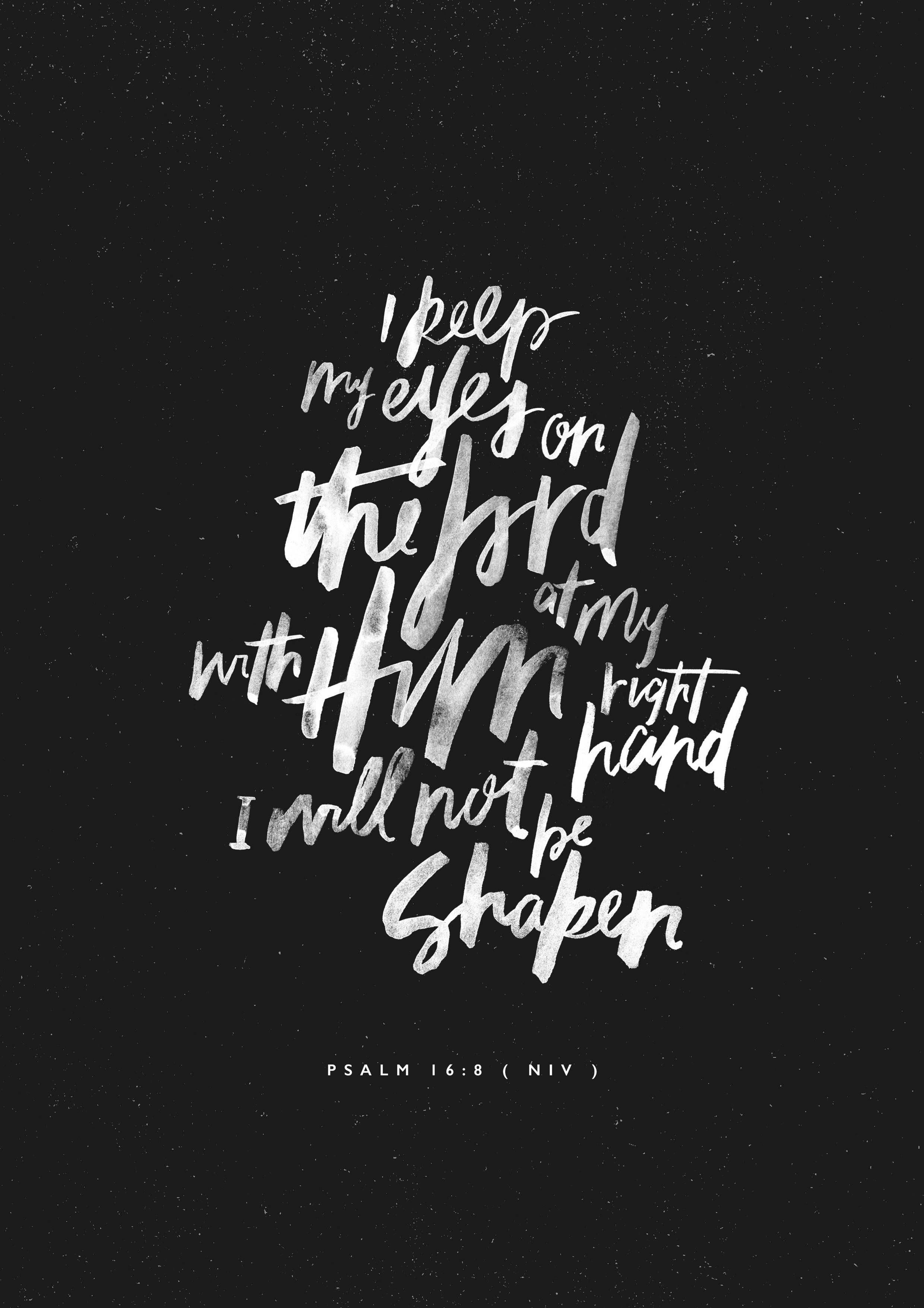 I keep my eyes on the Lord with Him at my right hand I will not 2480x3508