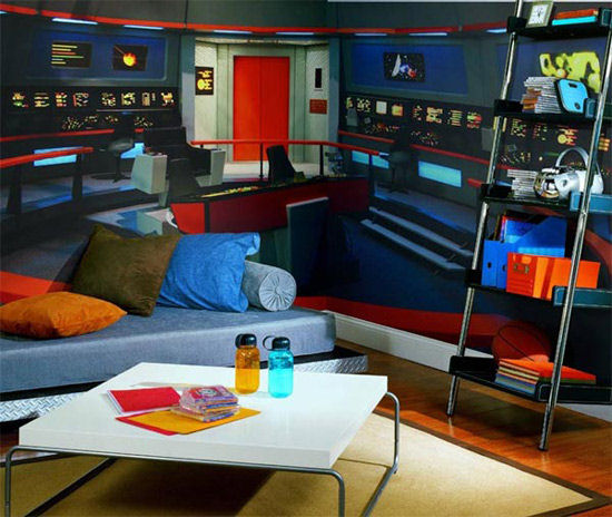 Star Trek Tos Wall Mural Turns Your Mom S Basement Into The Bridge Of