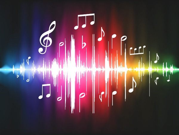 Background Music Musical Notes Dynamic Acoustic Lines Vector