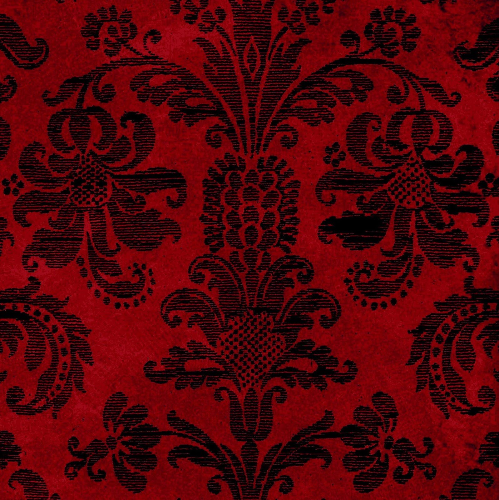 Red Damask Background 1598x1600