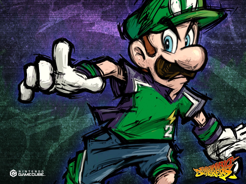 Super Mario Strikers Luigi Wallpaper