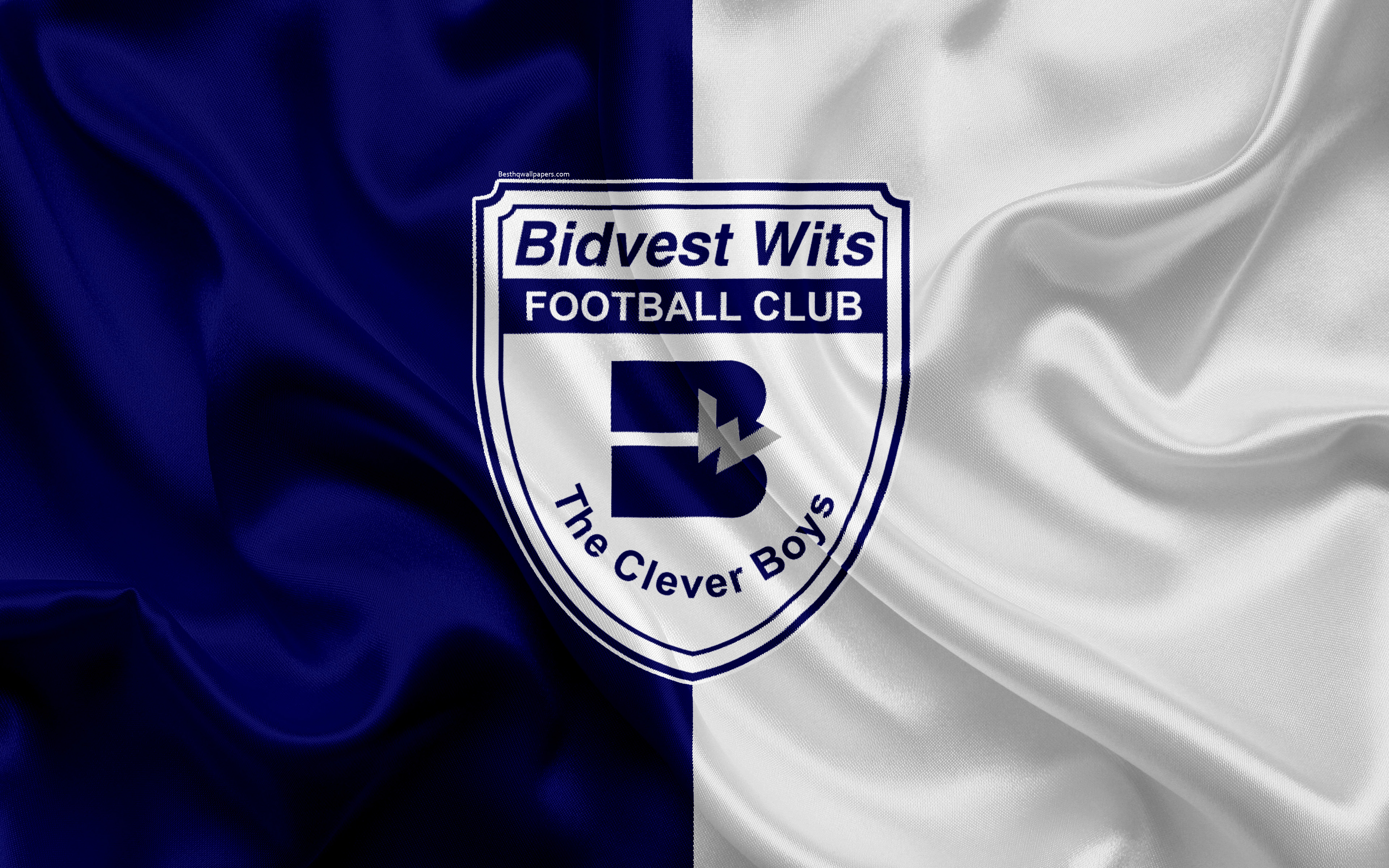 Wallpaper Bidvest Wits Fc 4k Logo Blue White Silk