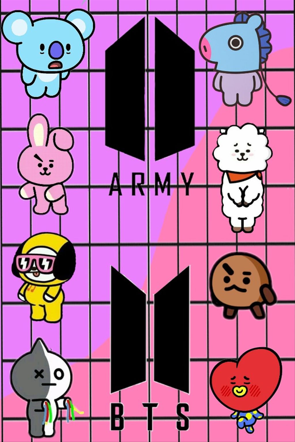 Toedit Bt21 Bts Mang Rj Shooky Tata Koya Cooky Chim