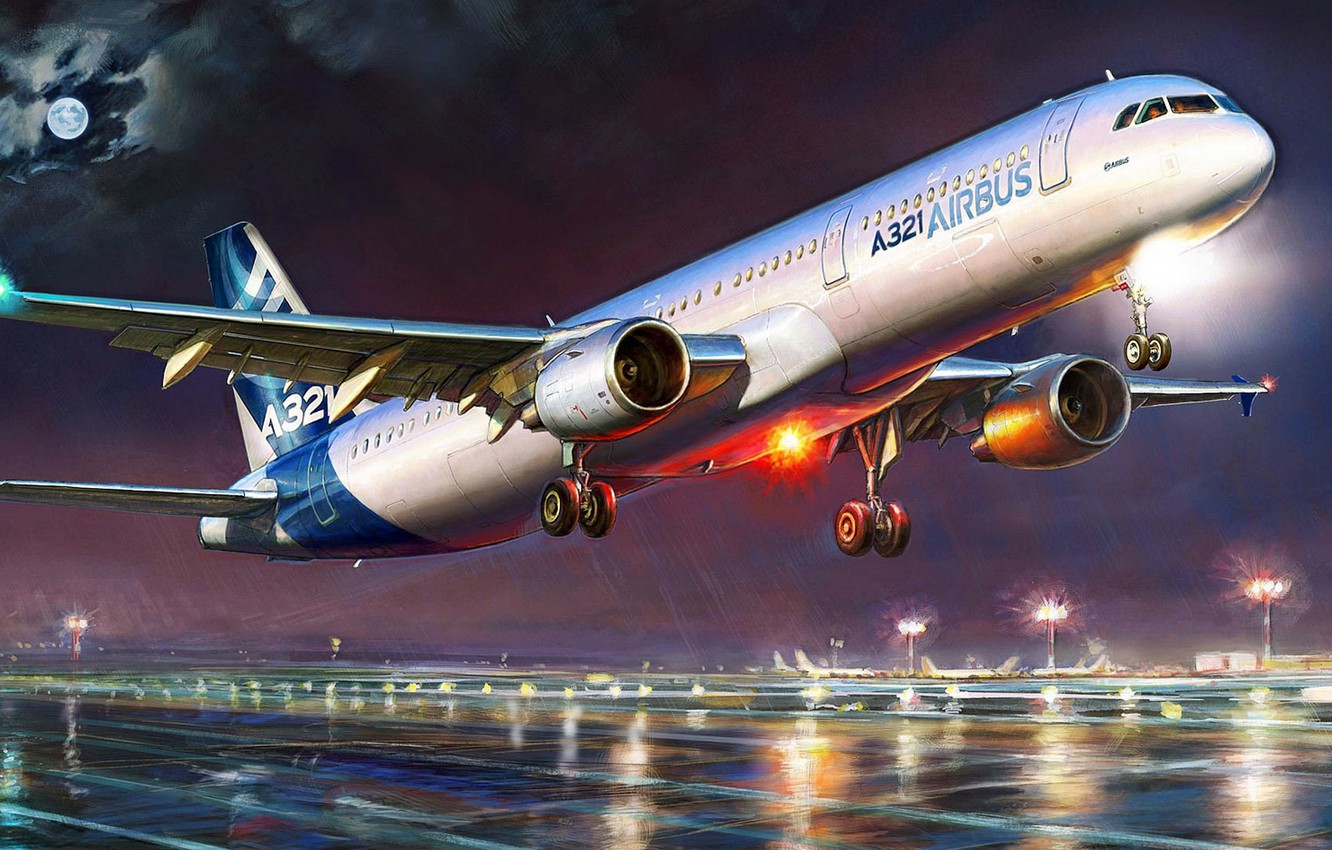 Wallpaper Figure Art Airbus Zhirnov Single Aisle Passenger Jet