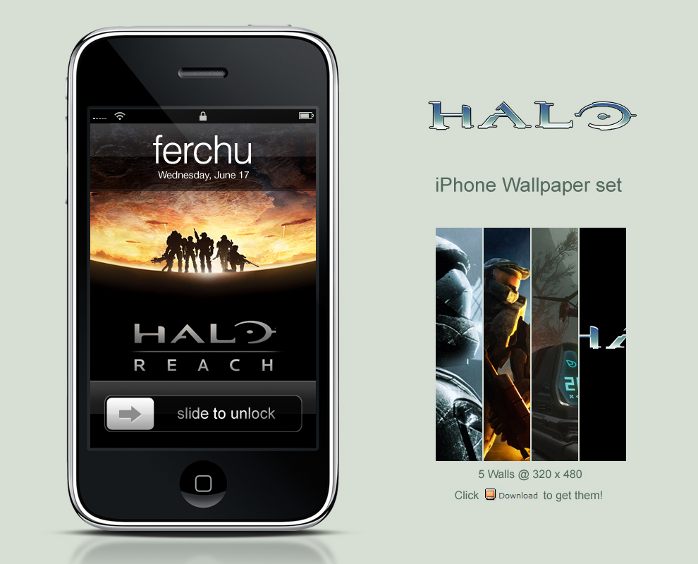 Halo iPhone Wallpaper Set By Ferchu