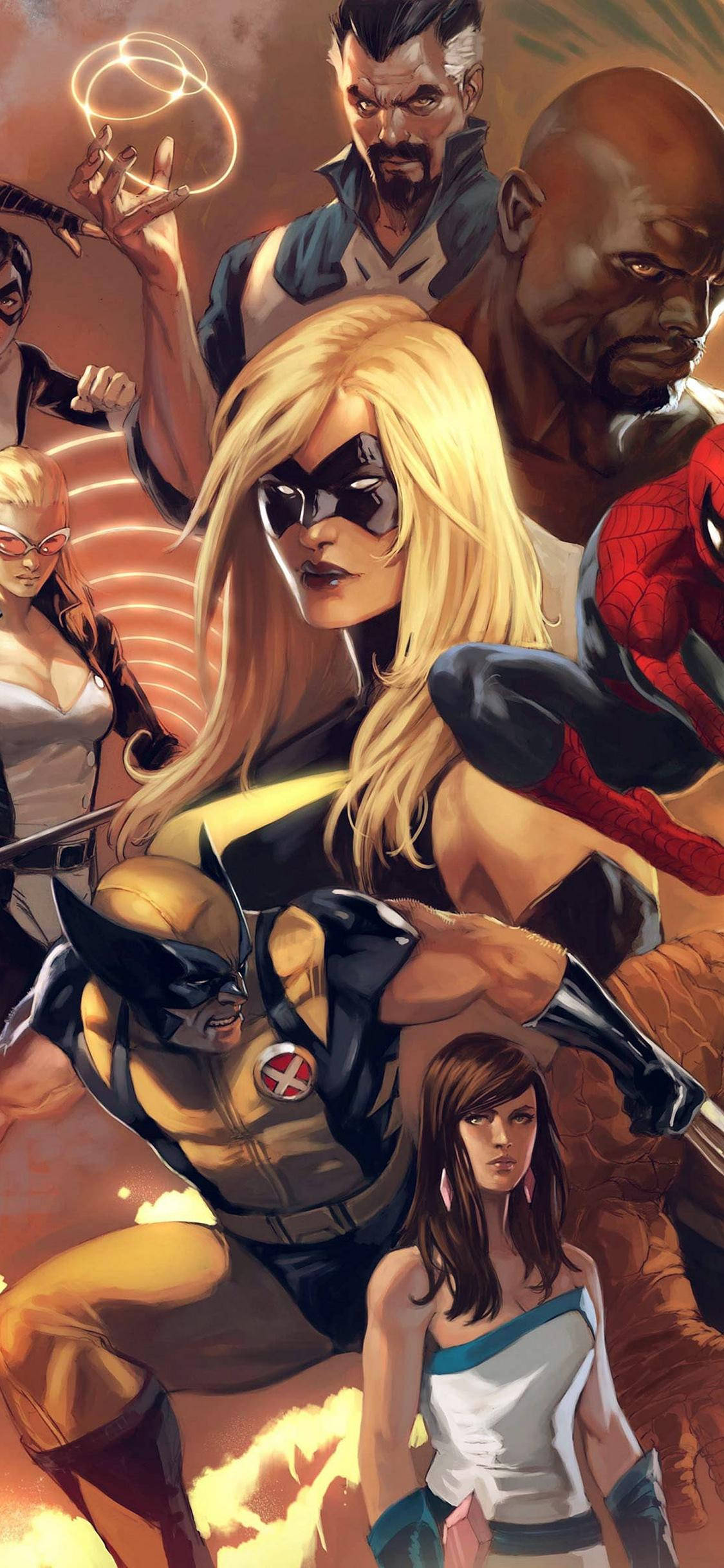 New Avengers Marvel iPhone X Wallpaper