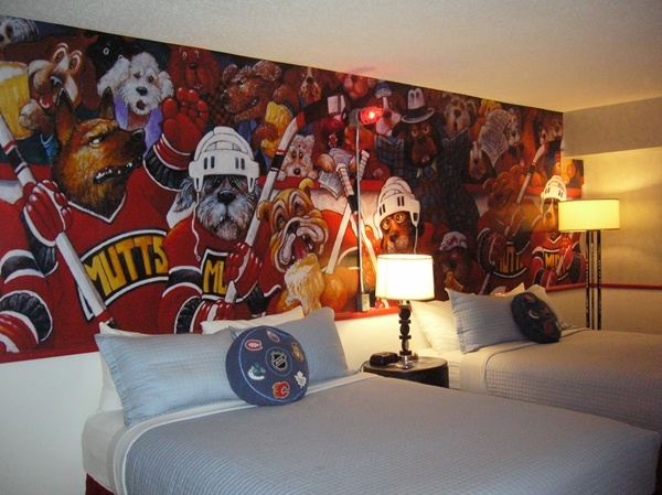 Hockey Mural Boy Room Ideas