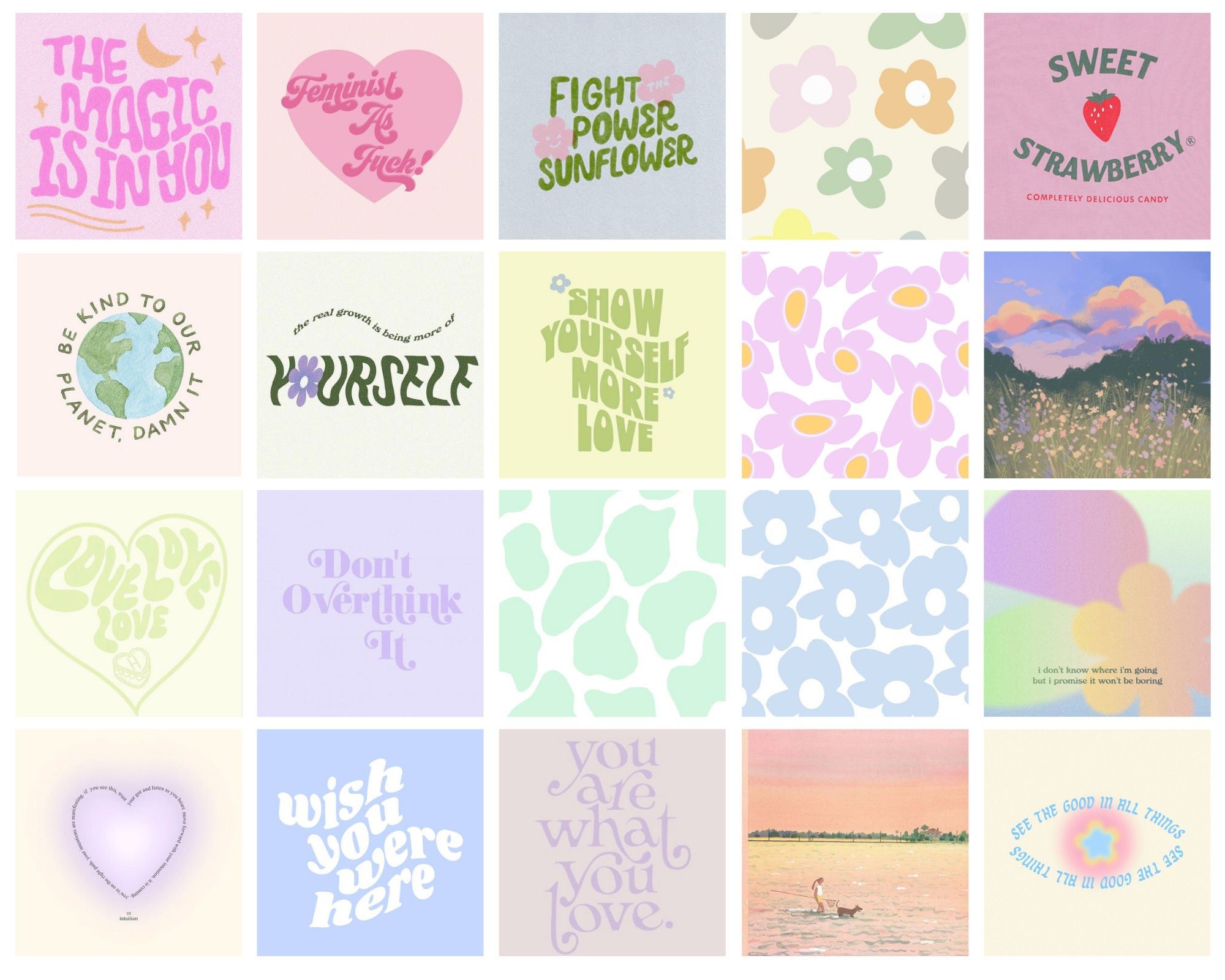 Pastel Poster Pack soft Aesthetic Danish Pastel Indie Etsy New 2000x1600